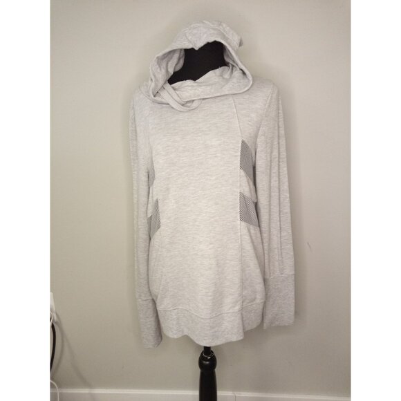 Women's Gray Yogalicious Mesh Hoodie Size Large - Picture 1 of 5